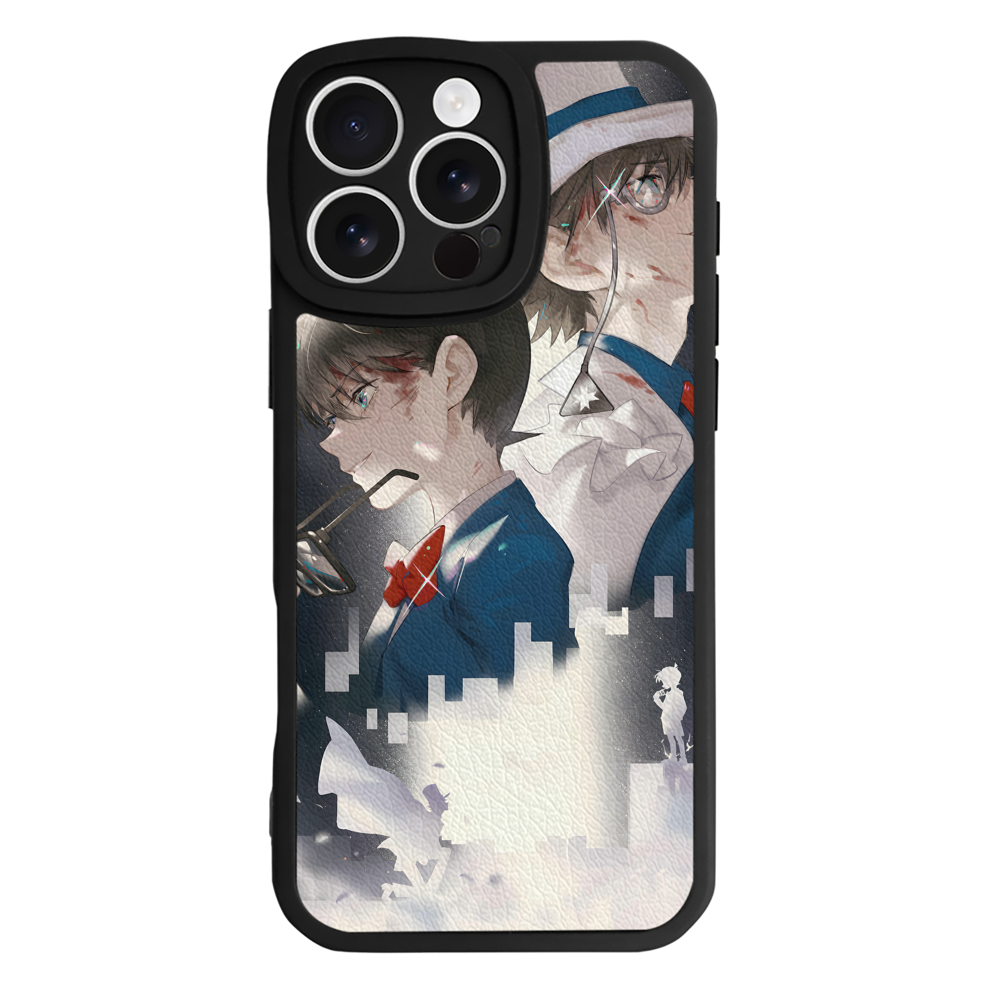 （画像用） 名探偵コナン Detective Conan 【iPhone 16シリーズ対応】シリコンスマホケース（レザー調） 材質：シリコン